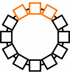 Bracelet cube bead 8 mm  with 3 Copper coated beads by eliteshungite.com